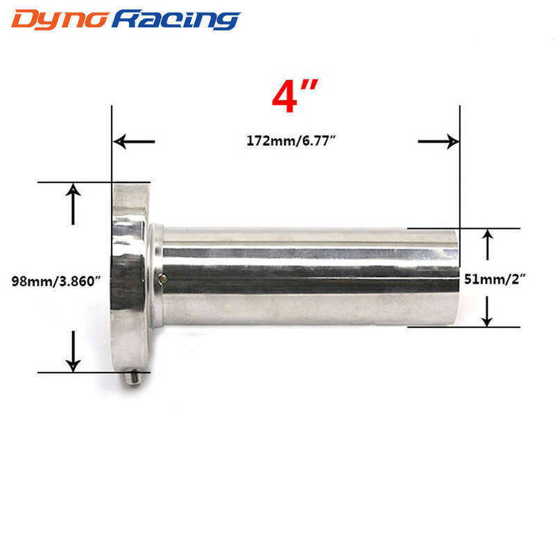 Bộ giảm thanh ống xả Chrome không gỉ 98mm 4 "có thể điều chỉnh Auto Pro Zone