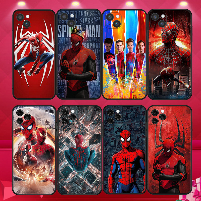 Ốp điện thoại TPU mềm màu đen cho Xiaomi POCO X6 F5 F6 F7 F8 pro Ultra Spider Man11