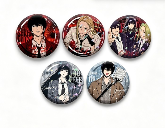 SAKAMOTO NGÀY Nagumo Yoichi Osaragi Kamikiri Tinplate Huy hiệu Anime Hàng hóa