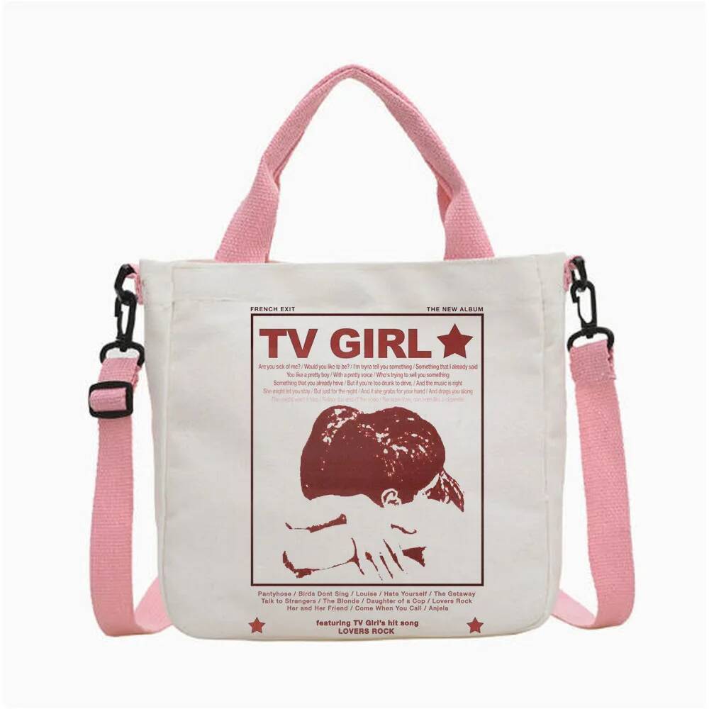 Túi tote Tv Girl cá tính có thể gập lại mua sắm femme