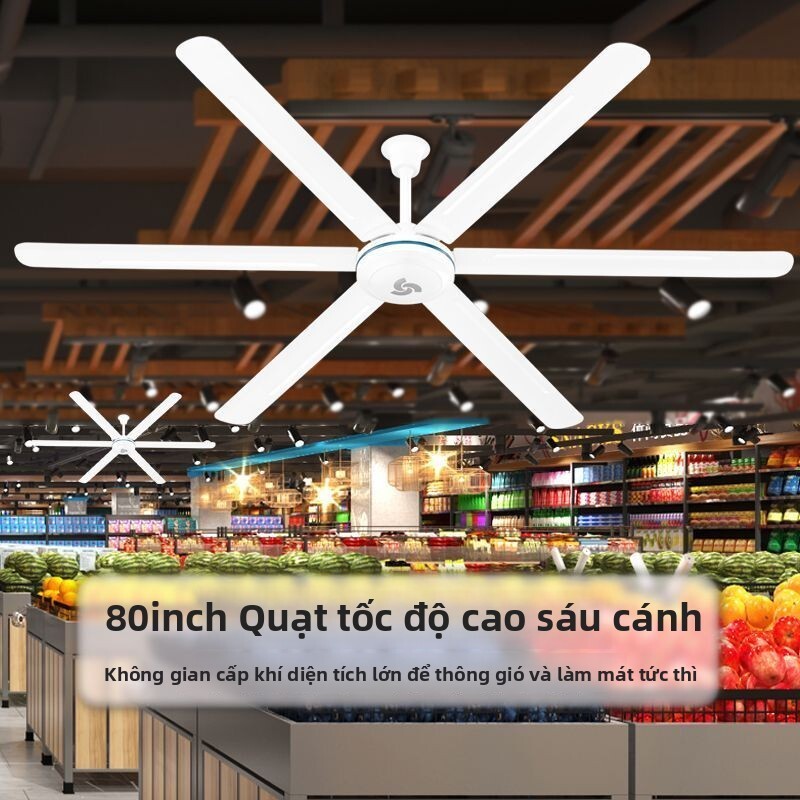 [Zhigo] công nghiệp cỡ 80inch 100inch gió mạnh cho nhà máy, kho, xưởng Quạt lớn gắn trần