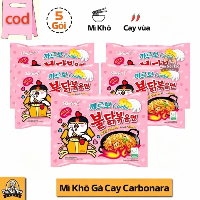 Mì gà cay kem Samyang 130g5 giao hàng đúng hẹn đúng giờ hàng chính hãng đội ngũ vận chuyển chuyên n