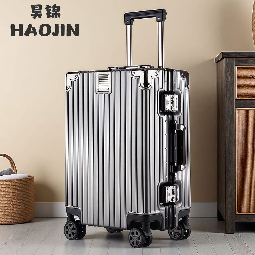 Vali xuất khẩu của Đức, bền và chắc chắn, kéo đi nước ngoài khóa mật mã, học sinh có bánh xe đa hướn