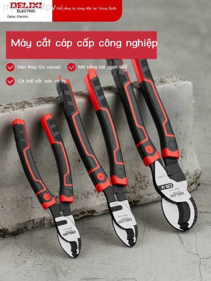 [VIP] Kìm cáp Delixi, công nghiệp, dây điện chuyên cho thợ điện, kìm dụng cụ tuốt dây, kéo cắt cáp