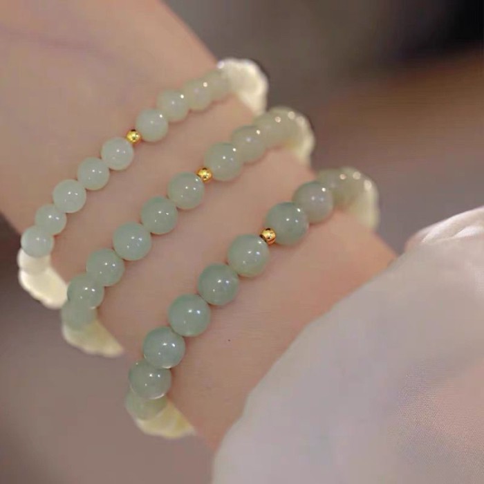 Ngựa Năm Hetian Ngọc Vòng Tay Nữ Băng Nắng Ngọc Vòng Tay Đơn Giản Sang Trọng Vòng Tay Phong Cách Mới
