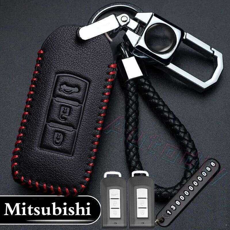 LAIFU Mitsubishi Leather Car Case cho Asx Xpander Triton Outlander Mirage Lancer EVO Pajero Attrage 