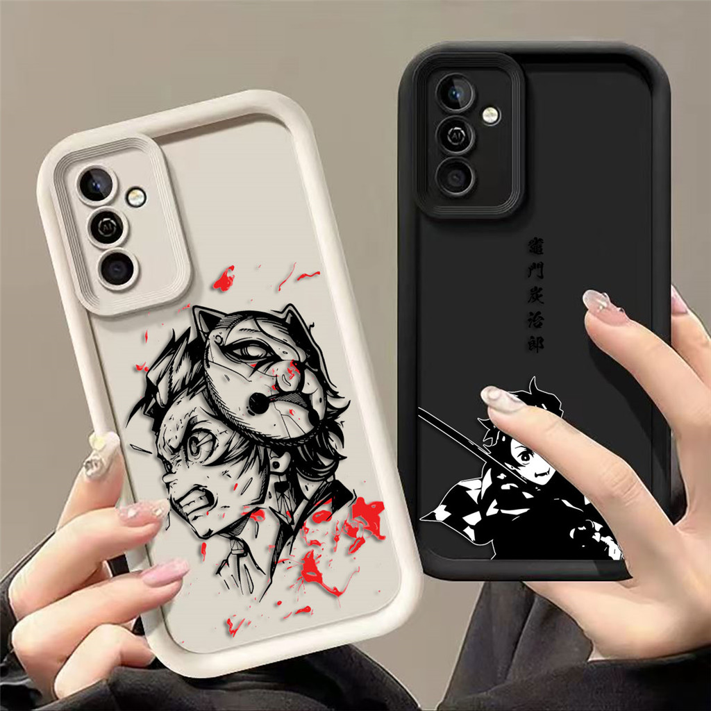 Demon Slayer No Yaiba Tanjiro Nezuko Cover Ốp Lưng Điện Thoại OPPO A5 A3X A5X A6X A54 A55 A57 A58 A7