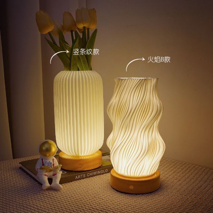 🌈 Bedroom Bedside Decorative Table Lamp Charging Ins Cream Style Touch Dimming Night Light Study V