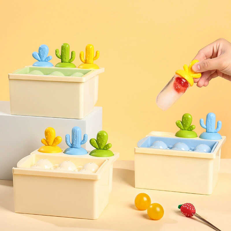 Sa Mạc Xương Rồng Popsicle Ice Khúc Côn Cầu Kết Hợp Khuôn Frozen Popsicle Frozen Ice Hockey Khuôn Fr