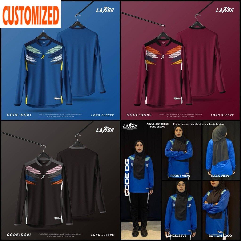 Áo đội được cá nhân hóa LAKOH SPORT MICROFIBER DÀI TAY JERSEY / JERSEY NETBALL / JERSEY TEAM