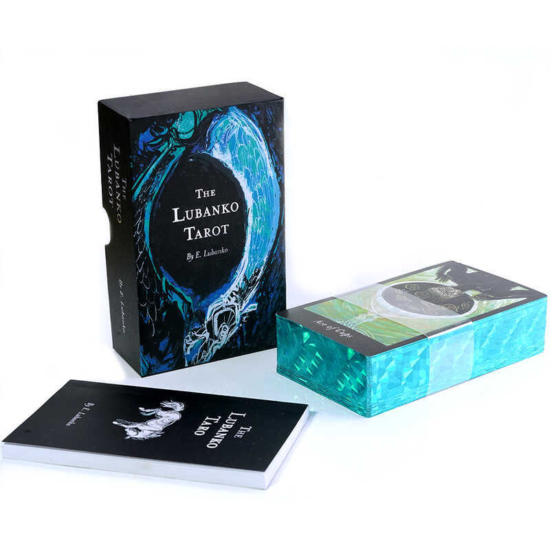 Lubanko Tarot Tất Cả Tiếng Anh Mạ Vàng Chất Lượng Cao Bạc Hộp Quà Tặng Bìa Cứng Laser Mạ Vàng Tarot