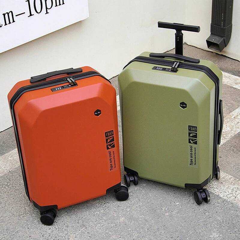Vali du lịch 26 cần gia cố, chất liệu PC, chống mài mòn, kéo 24 inch, vali cabin 20 inch.