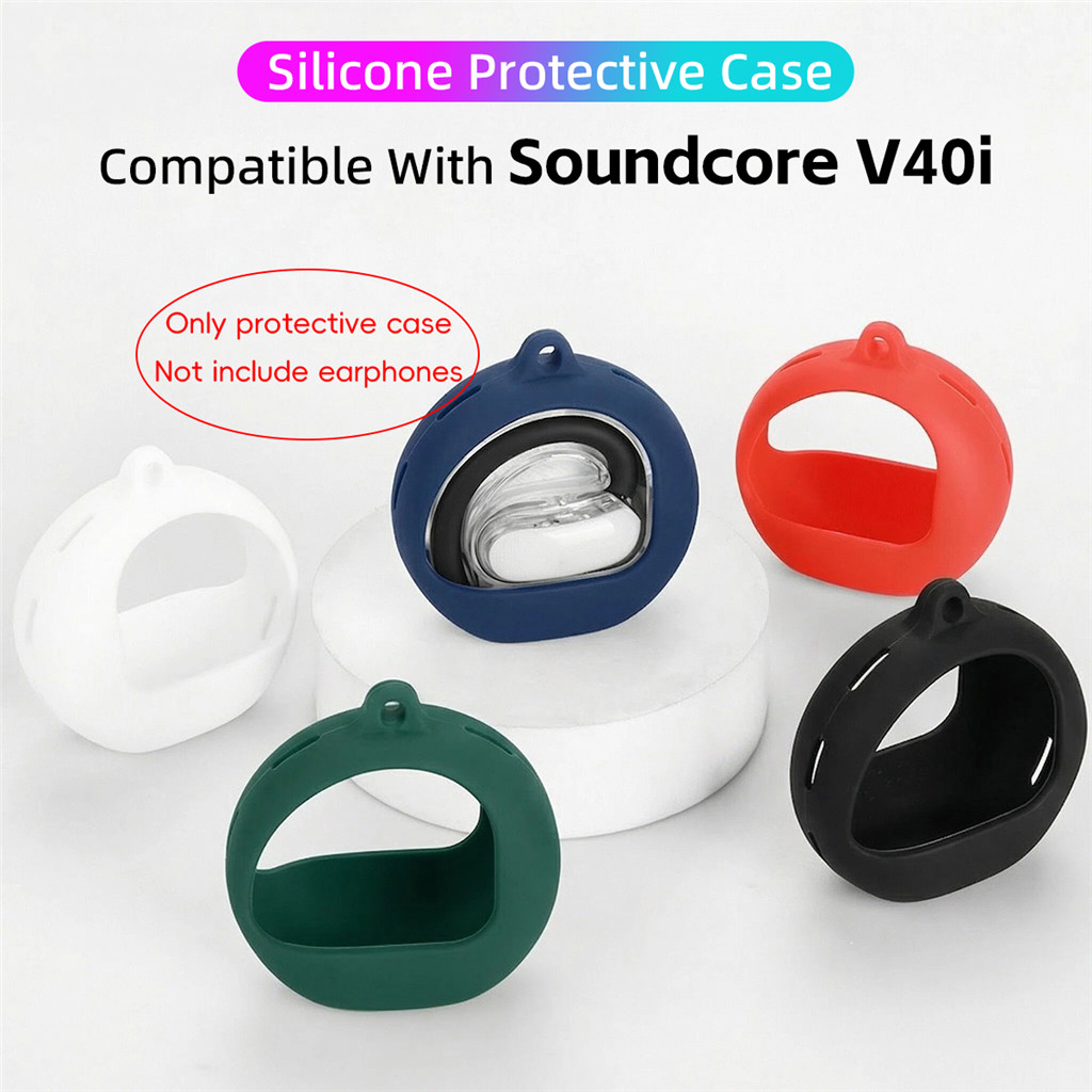 Ốp Silicon Có Móc Khóa Cho Soundcore V40i (Chỉ Có Tai Nghe Bảo Vệ)