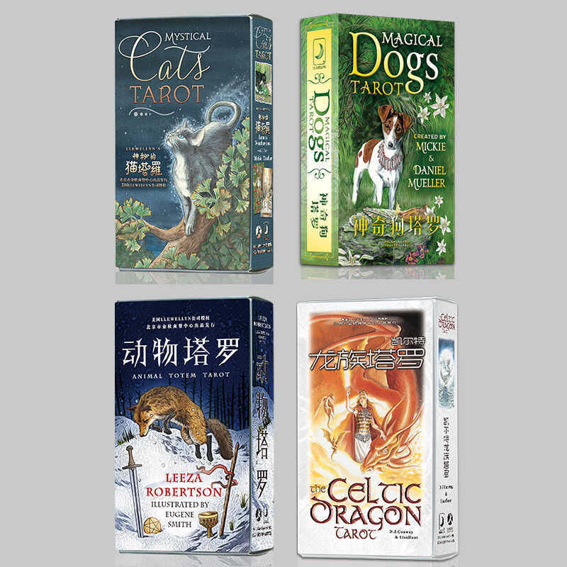 Animal Tarot Mystery Cat Tarot Magic Dog Tarot Celtic Dragon Tarot Phiên bản chính hãng Tarot [Thẻ đ