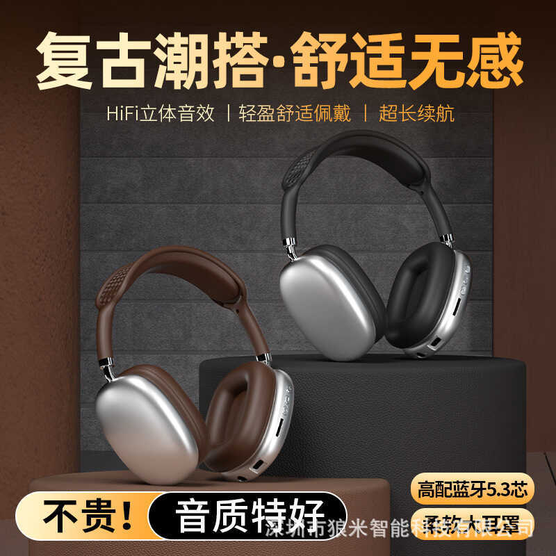 Tai nghe Retro P9Max Tai nghe Bluetooth không dây Tai nghe điện thoại di động Tai nghe âm thanh nổi