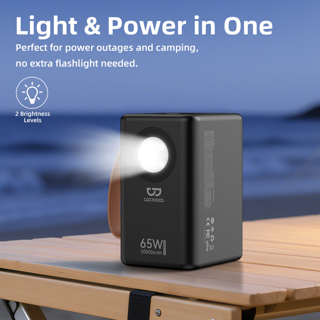 Sạc Dự Phòng 50000mAh GOOJODOQ Sạc Nhanh 65W,4 Cổng (2 Type-C + 2 USB-A),Đèn Pin SOS,Bảo Vệ Đa Chiều | BigBuy360 - bigbuy360.vn