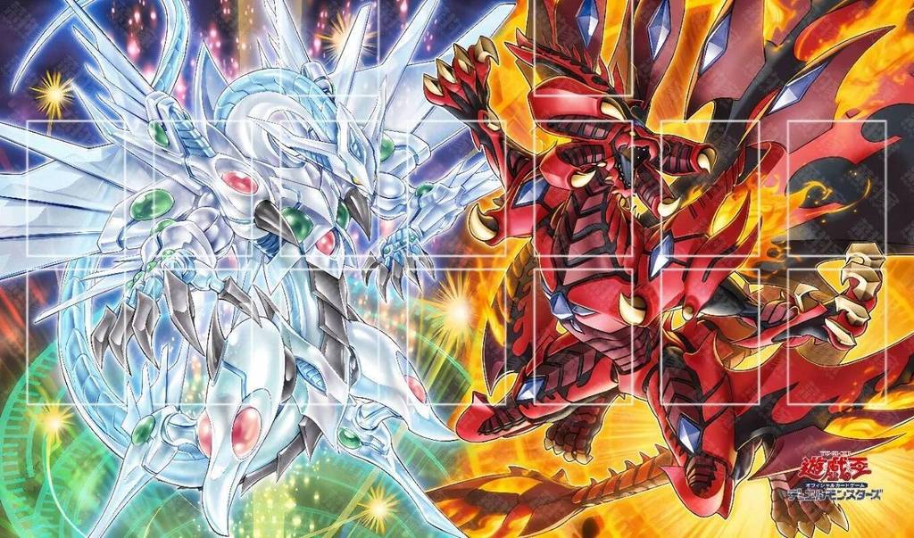 Yu-Gi-Oh 600x350mm Red Nova Dragon Trading Card Playmat NoSeamEdge Shooting Majestic Star Dragon Sin