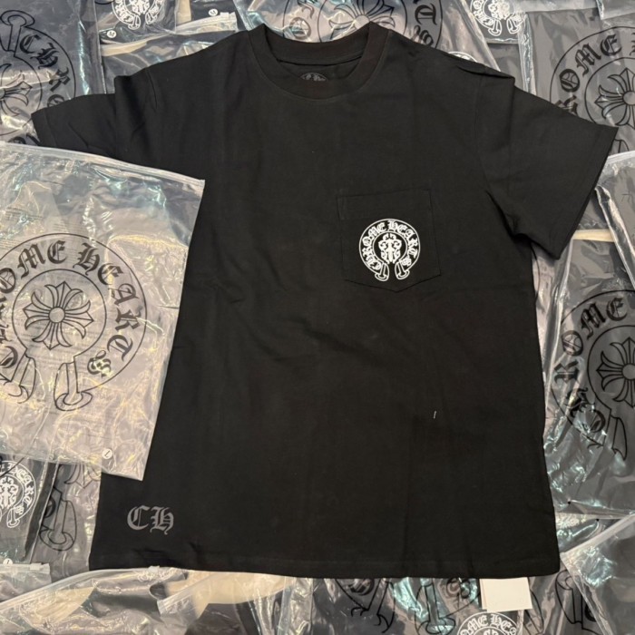 2026 _ Chrome Hearts Mới Chrome Hearts Tay Ngắn Quảng Châu Phiên Bản Cao Cấp Nam Nữ Cùng Phong Cách 