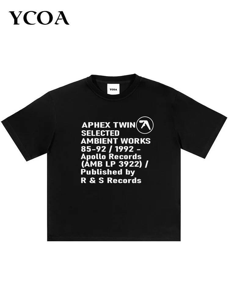 Áo nam Aphex Oversized Cotton, Style Hàn Quốc Y2K, phù hợp đi dạo phố