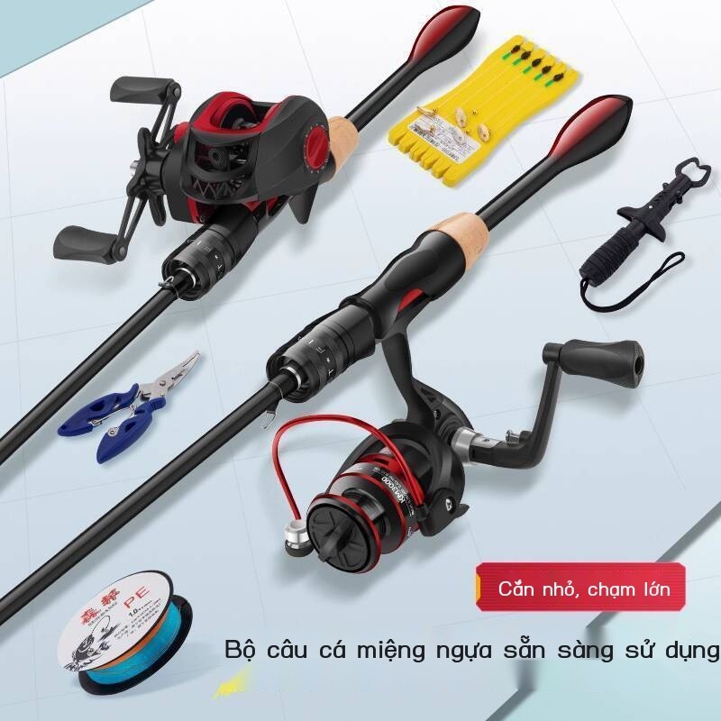 Cần FIASST Micro Rod, chắc chắn, đầu UL, siêu nhẹ, cần crappie, bộ máy câu quay