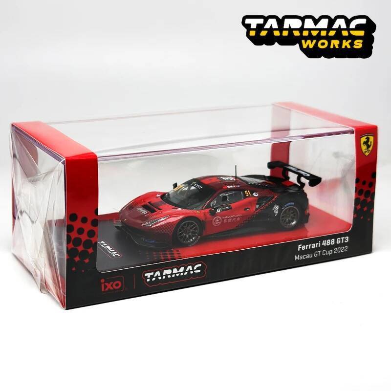 Tarmac Works 1: 64 TW Ferrari 488 GT3 Macau GT Cup 2022 Harmony Racing Hợp Kim Mẫu Xe