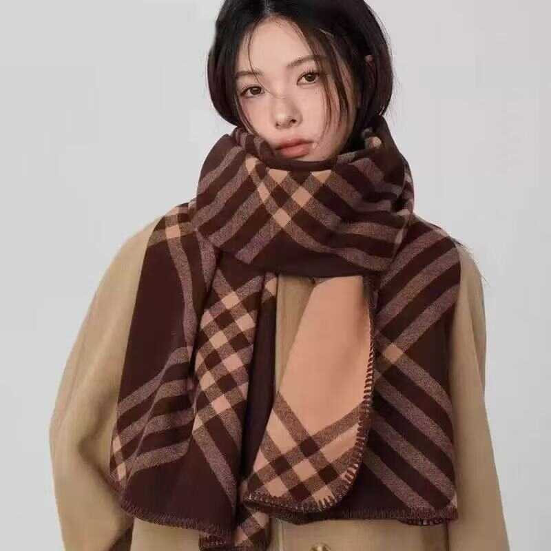 Khăn Kẻ Sọc Giả Cashmere Phong Cách Hàn Quốc Thu Đông - Tương tự Jun Ji Hyun