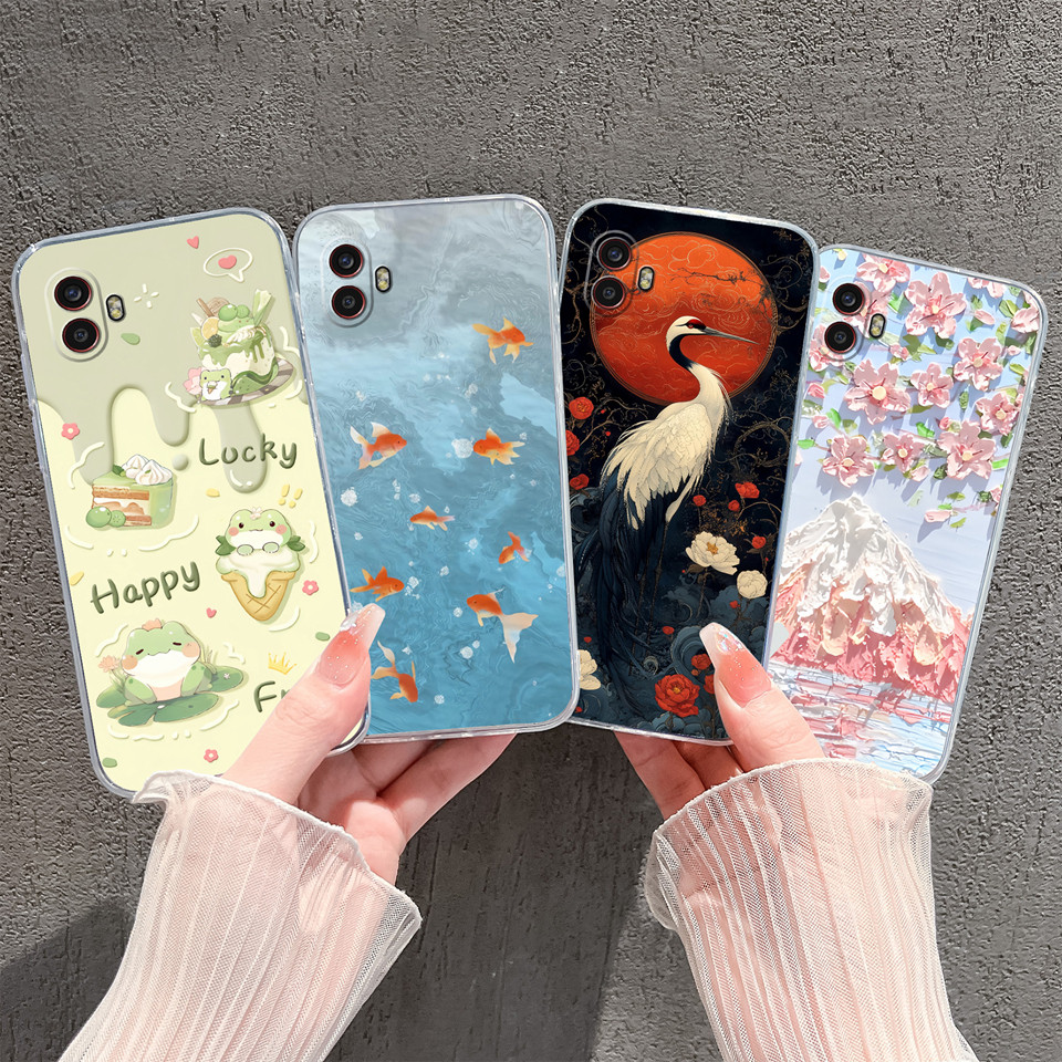 Dành Cho Samsung Galaxy Xcover6 Pro Vỏ Mặt Trăng Tròn Cá Vàng Bảo Vệ Chống Rơi Silicon Chống Sốc Tro