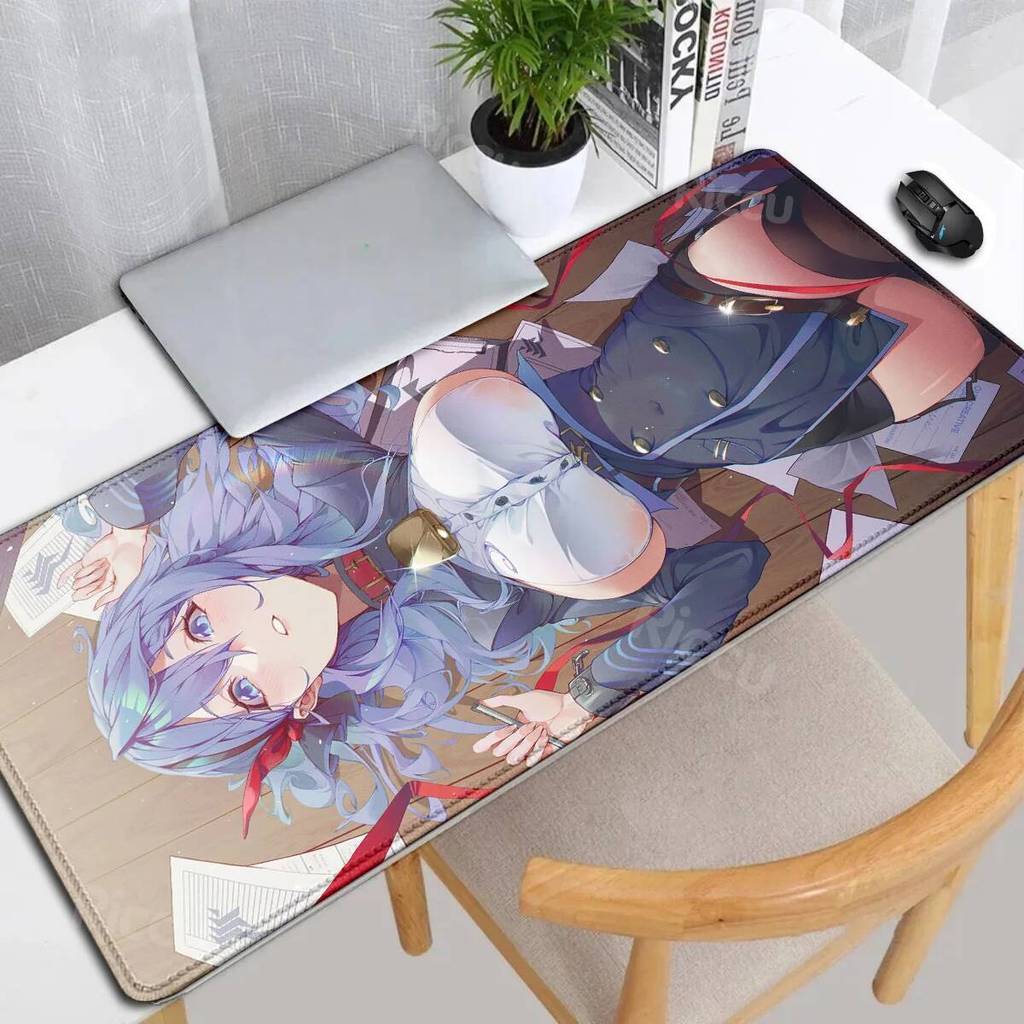 Thiết bị ngoại vi PC Blue Archive Amau Ako Mouse Pad Gamer Japan Desk 400X900X2MM Bàn Phím Chơi Game