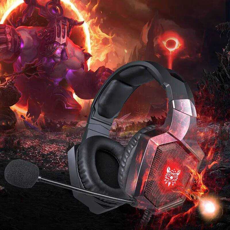 Tai nghe chơi game âm thanh nổi có dây ONIKUMA K8 có đèn LED Mic