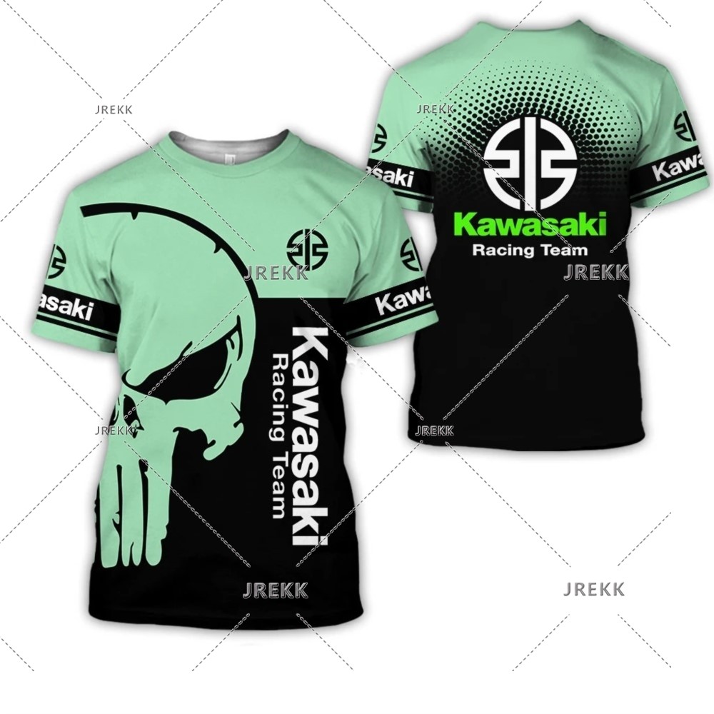 Áo Thun Nữ Mùa Hè với Logo Kawasaki 3D, Thiết kế Phóng Ký