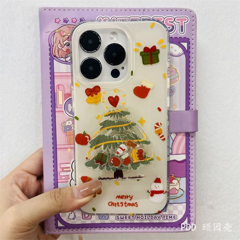 Cây Giáng Sinh Lắc Đế Nhạc Apple 1615 Ốp Điện Thoại iPhone1413promax Chống Sốc 7P8P