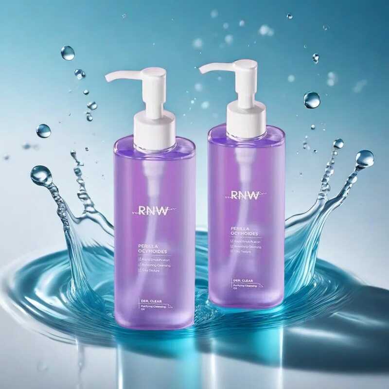 R RNW Làm Sạch Làm Sạch Dầu Làm Sạch Kem Làm Sạch Mắt Nữ Môi Mặt 3 Trong 1 Tẩy Trang Nhỏ Tím Chai Tr