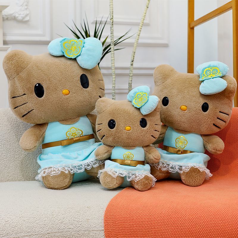 Da đen Hawaii Búp bê Hello Kitty bãi biển búp bê dễ thương phong cách mùa hè