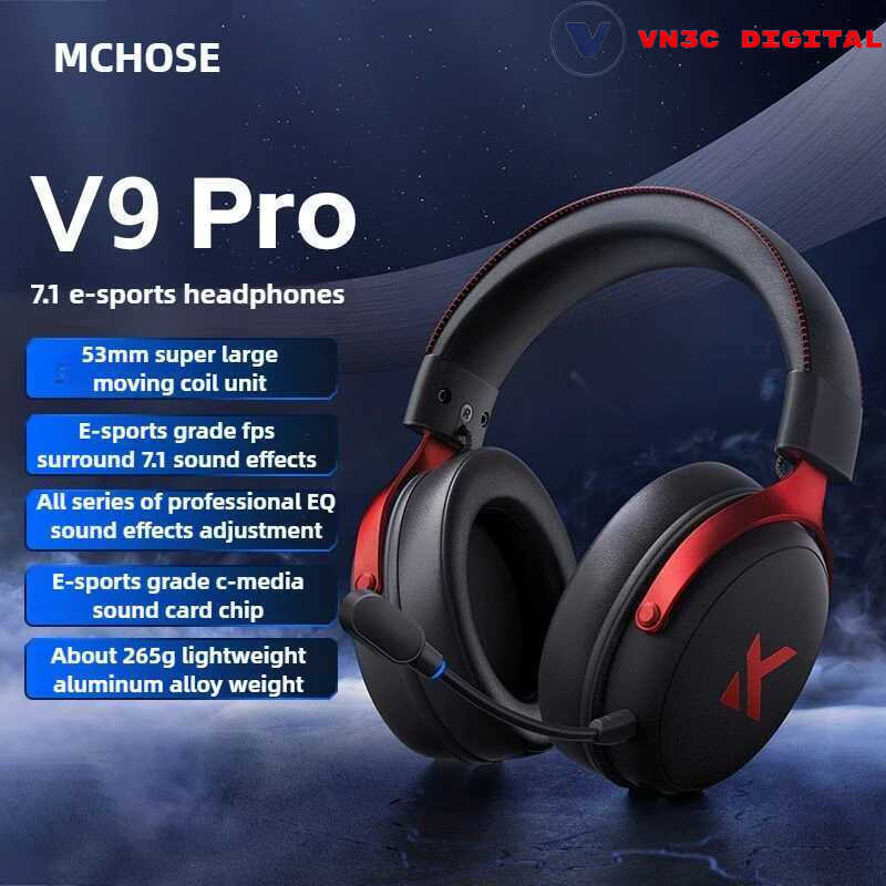 Tai nghe chơi game MCHOSE V9 Pro, tai nghe ba chế độ có mic - Chính Hãng