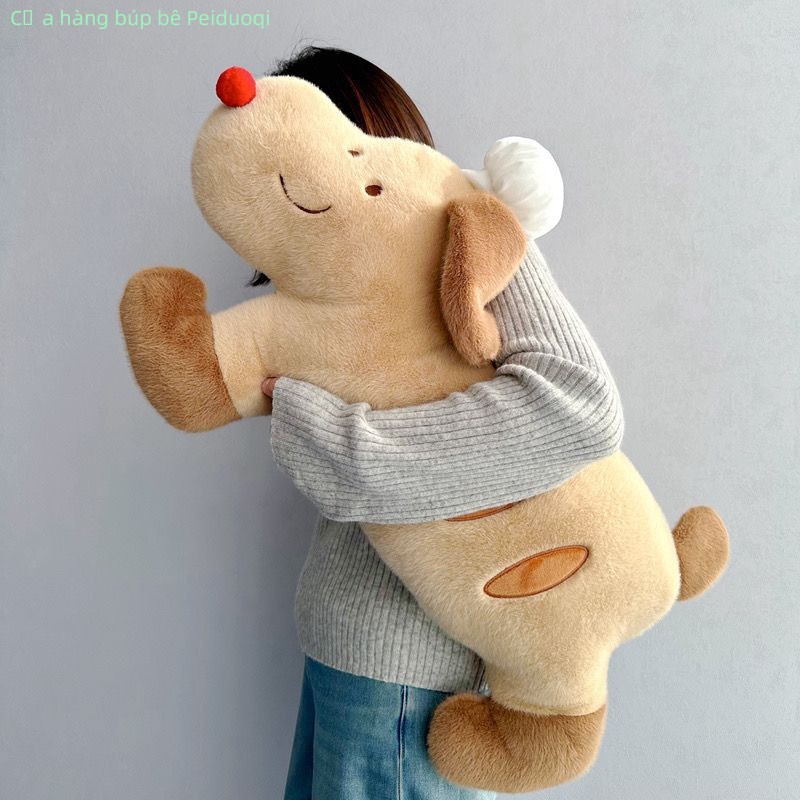 🎄HÀNG CÓ SẴN🎁 Baguette Dog Doll Dễ thương Plush Puppy Doll Ngủ Gối dài Sáng tạo Đệm cạnh giường n