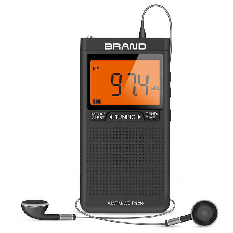 Bán chạy Pocket Digital Display Radio Mini Pocket Radio Weather Radio AM / FM / WB Radio