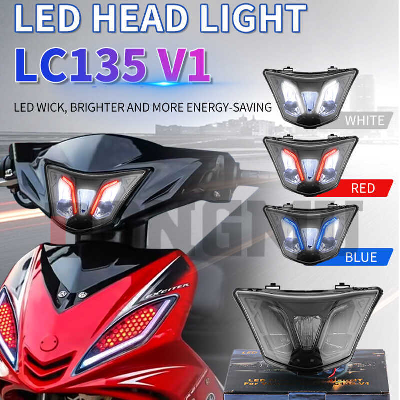 Xe Máy Yamaha LC135 V1 Đèn Pha LED Chiếu Sáng LC V1 Sửa Đổi Đèn Pha Xuất Khẩu