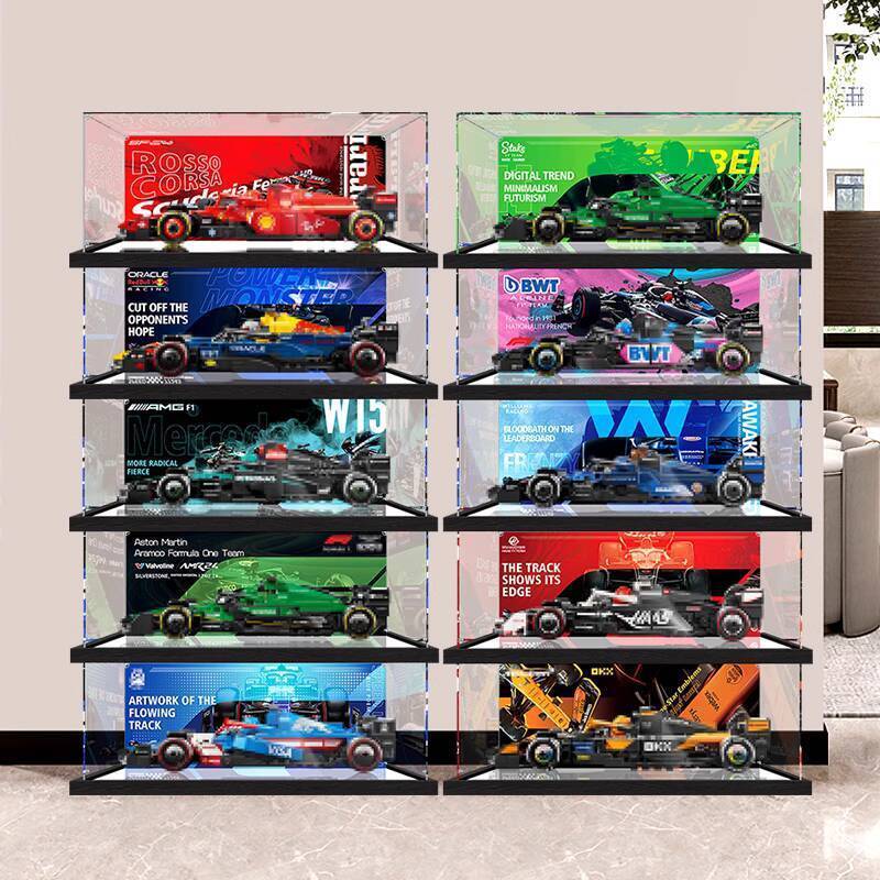 Thích hợp cho hộp trưng bày lưu trữ mô hình LEGO Speed Racing F1 Series 77242 77244 77248 77251