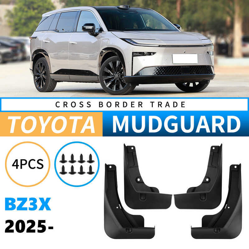 Thích hợp cho Toyota BZ3X 2025 Ngoại Thương Chắn Bùn Xe Phía Trước Phía Sau Lốp Chắn Bùn Sửa Đổi