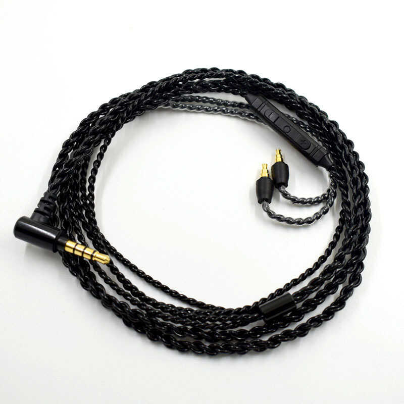 Senhai IE40 PRO Điều khiển dây có micrô Cáp âm thanh tai nghe mạ bạc Cáp thay thế cáp nâng cấp