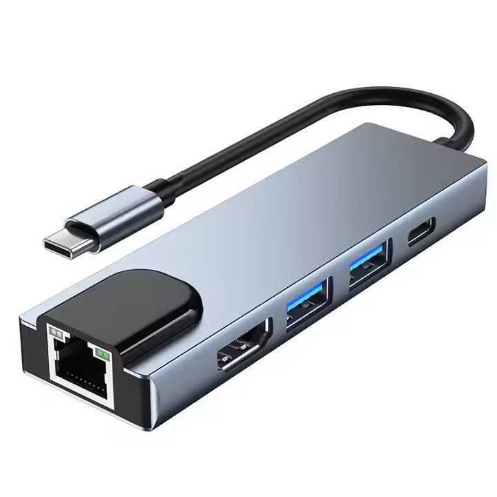 Trạm nối đa chức năng TYPE-C Năm trong một có Card mạng hdd Laptop usb-c hub