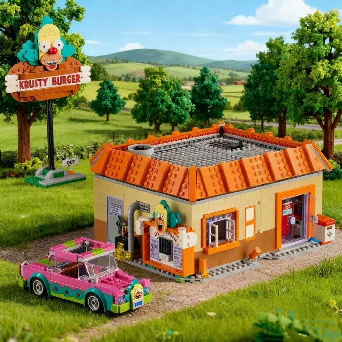 🎀【TOP】🎀The Simpsons Krusty Burger 10352 - Xếp Hình Nhà Hàng Hamburger, Đồ Chơi Lắp Ráp Cho Bé