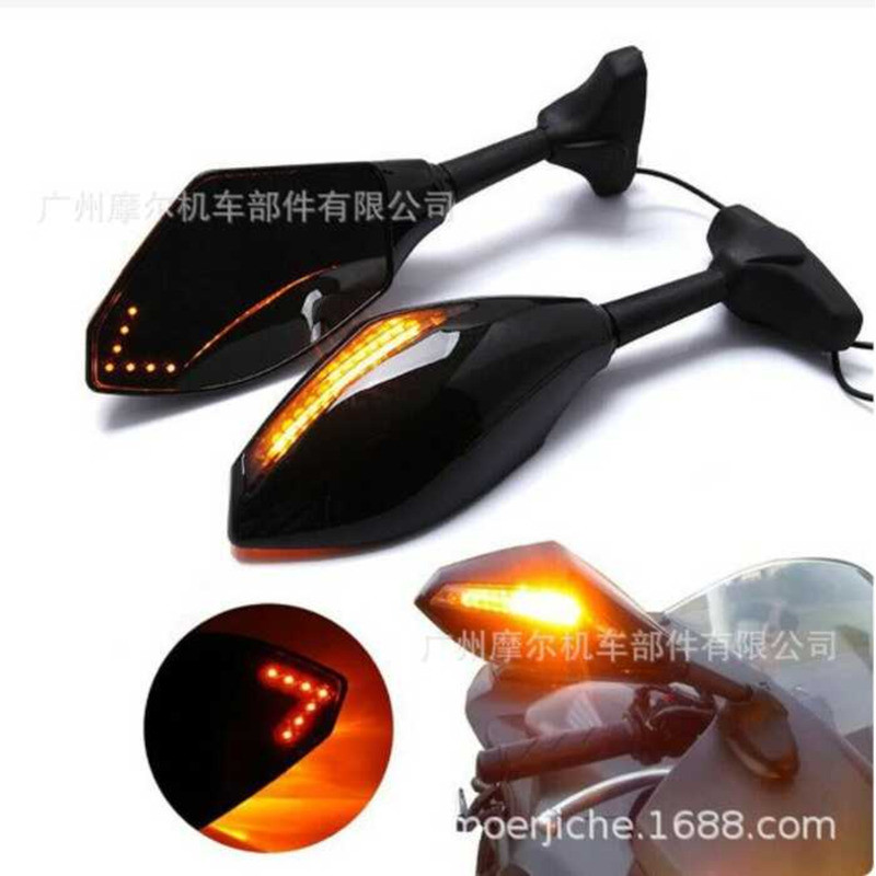 Suzuki GSX250R GSXR125 150 600 750 có đèn LED rẽ Xe máy Gương chiếu hậu đa năng