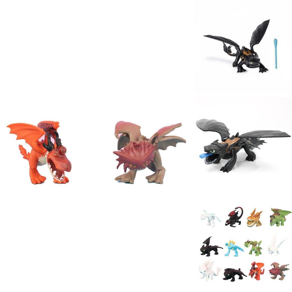 Bộ sưu tập hình Dragons Dreamworks Bộ không răng Mini dành cho trẻ em và huấn luyện viên rồng từ 4 t
