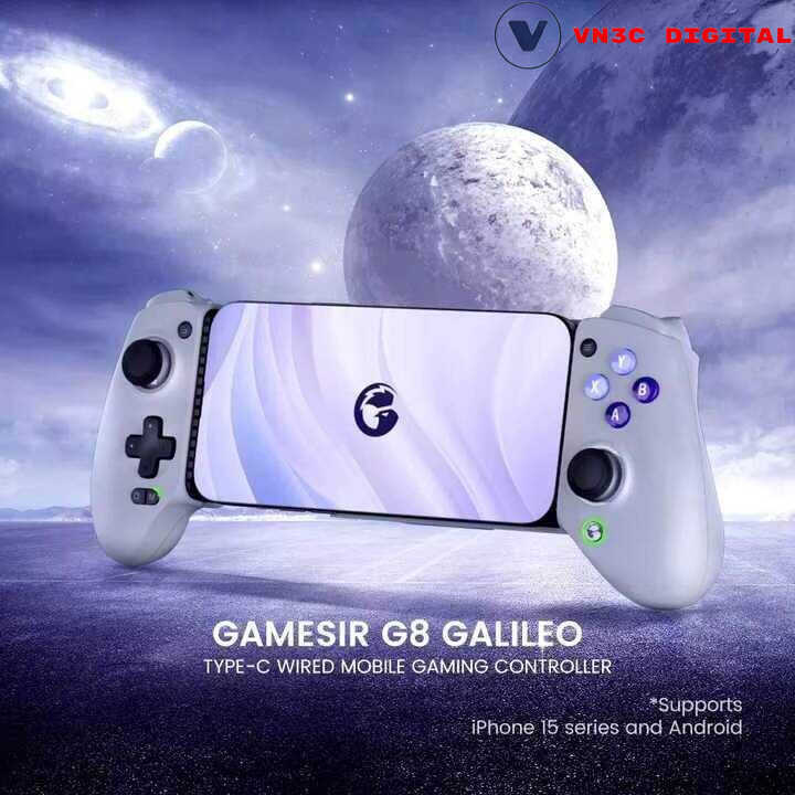 Tay cầm chơi game di động GameSir G8 Galileo Type C dành cho iPhone15 Android - Chính Hãng