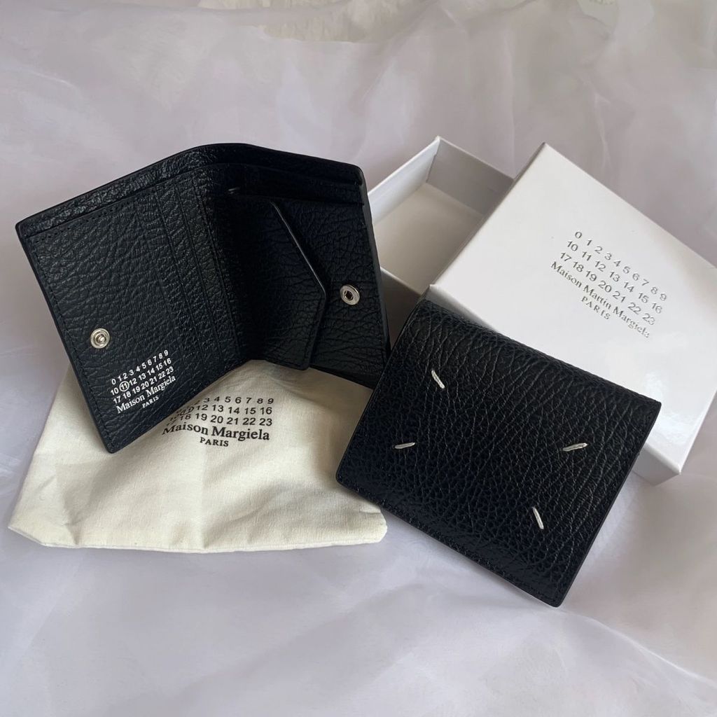 Maison Mmargiela Style Margiela First Layer Da Bò Margiela MM6 Ví Bifold Nam Nữ Ví