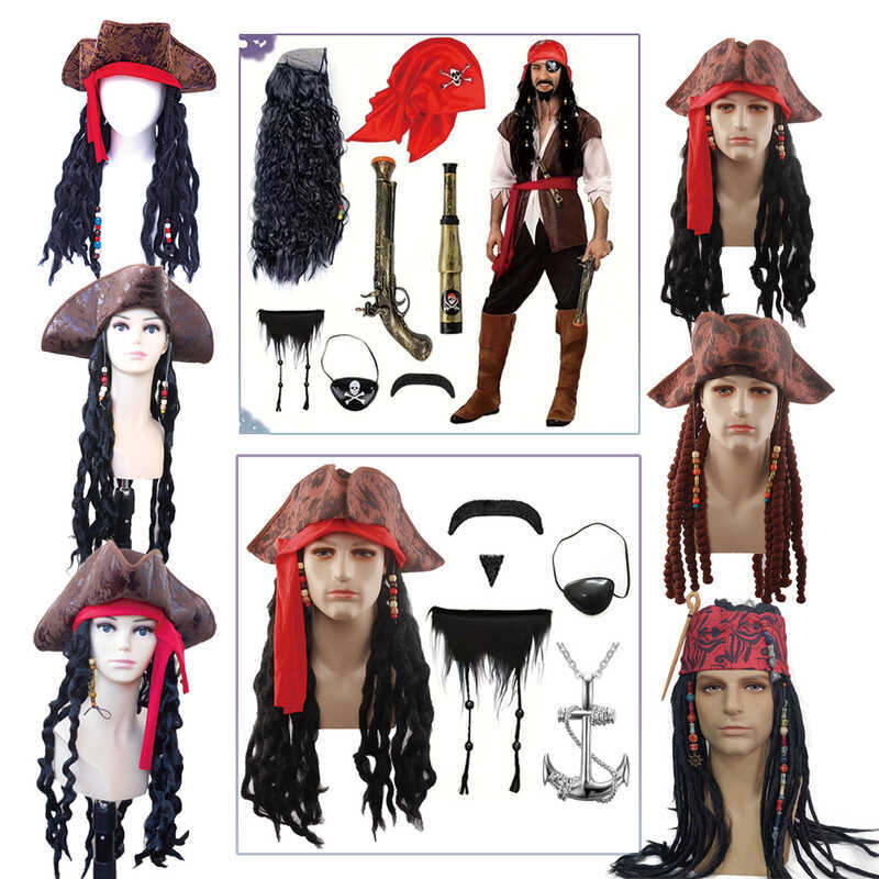 Mũ Thuyền Trưởng Cướp Biển Halloween - cosplay Thuyền Trưởng Jack Sparrow