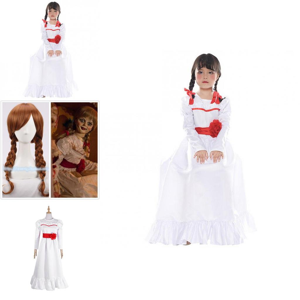 Cosplay Trang Phục Annabelle Tinh Tế Váy Trắng Lễ Kỷ Niệm Hoàn Hảo Halloween Cho