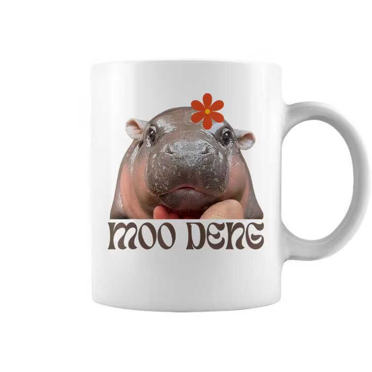 Hippo Hippo Gốm Cốc Cà Phê Moo Deng Cốc Trà Động Vật Vườn Thú Vườn Thú