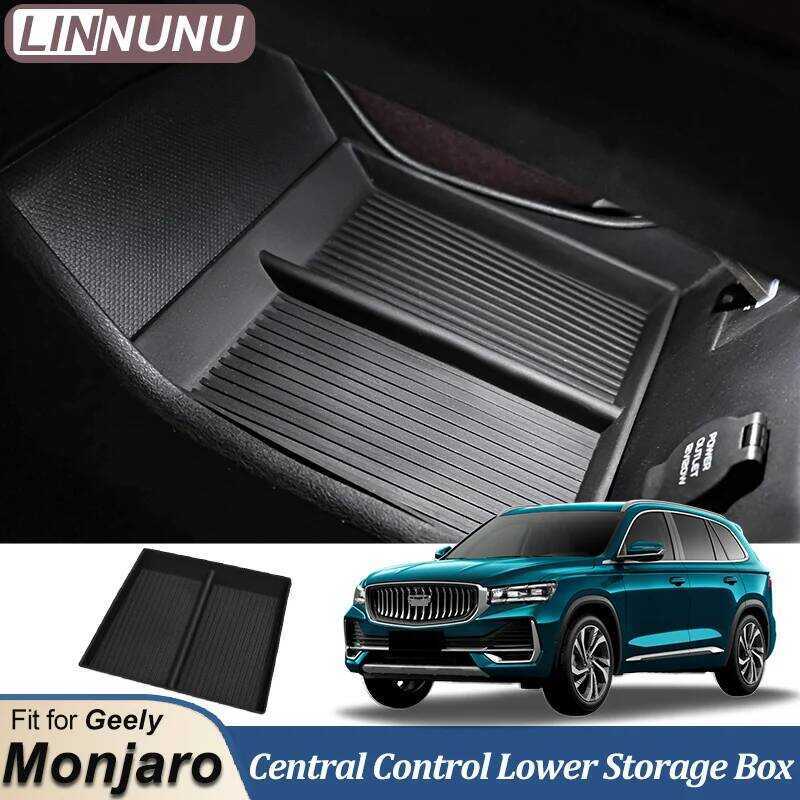 Hộp lưu trữ dưới điều khiển LINNUNU TPE cho Geely Monjaro KX11 Manjaro Bộ sắp xếp tay vịn trung tâm 
